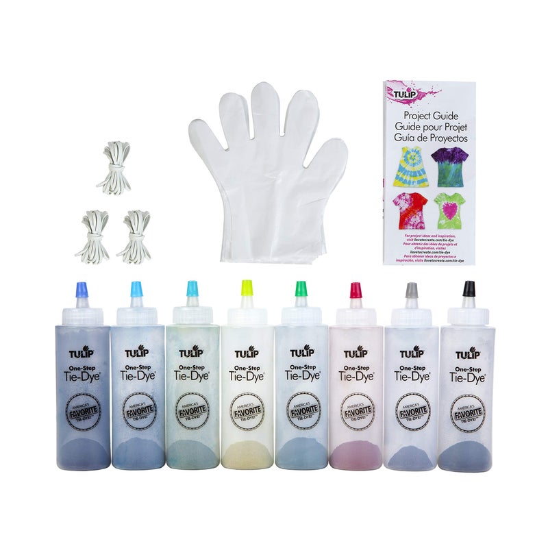 Tulip One-Step Tie-Dye Kit Shark Island Set, Easy for Beginner Skill Levels, 8 Easy Squeeze, Pre-Filled Bottles, Beachy Blue Colors - Image 3